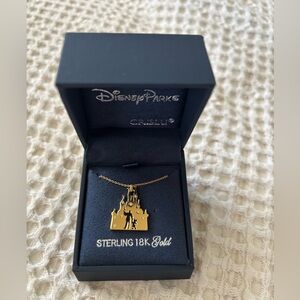 Walt Disney and Mickey Fantasyland Castle Necklace by CRISLU